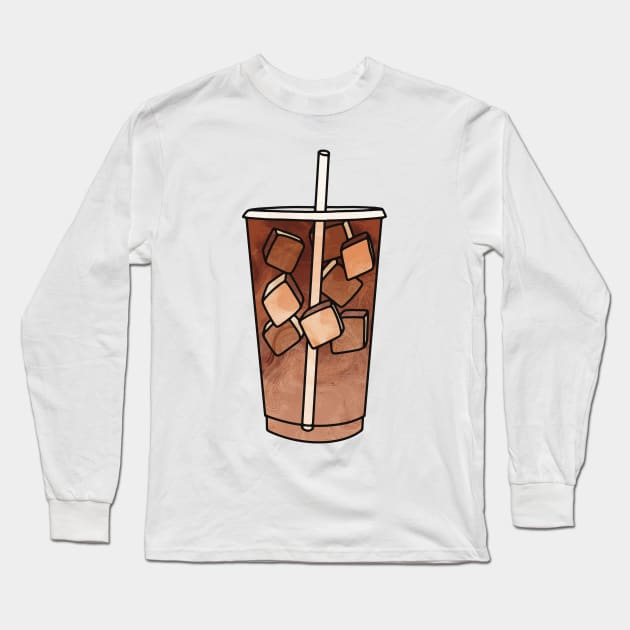 Iced Macchiato Coffee Cup Long Sleeve T-Shirt by murialbezanson